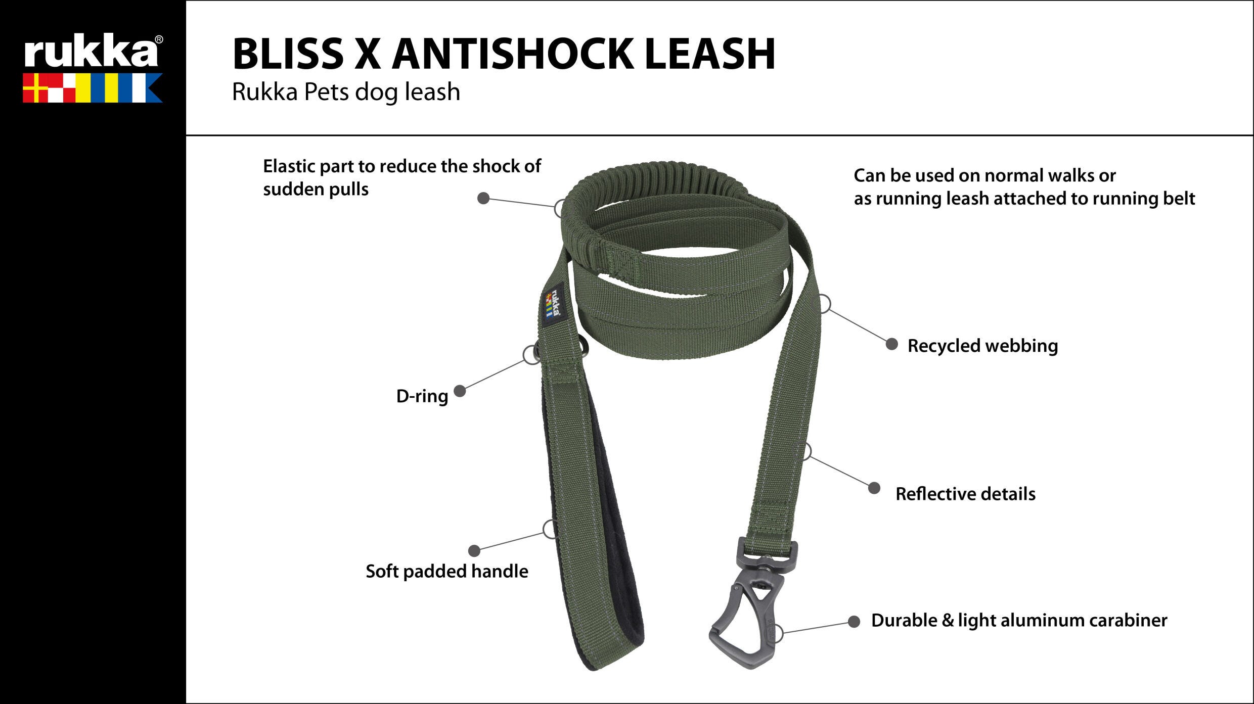 Rukka Pets Bliss x Antishock leash
