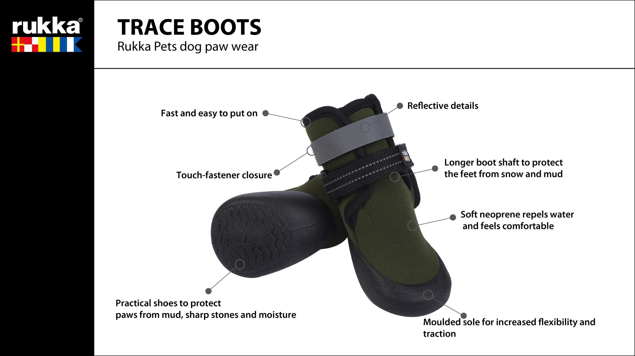 Rukka Pets Trace Boots 2 Pcs