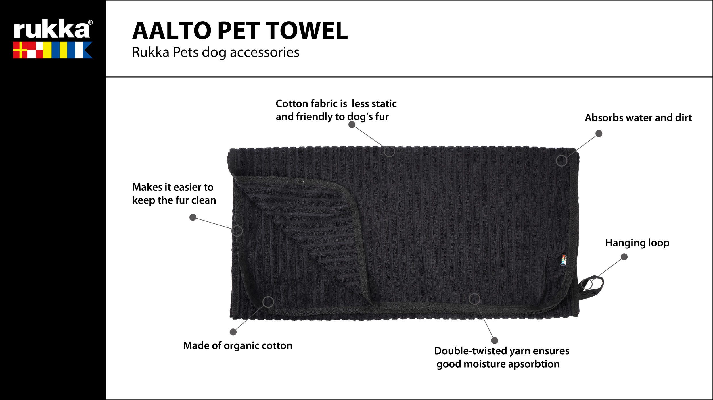 Rukka Pets x LUHTA HOME Aalto Pet Towel
