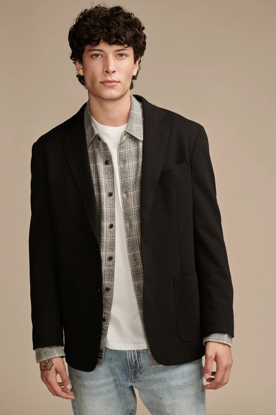 PIQUE BLAZER 4-WAY STRETCH - Lucky Brand Outlet