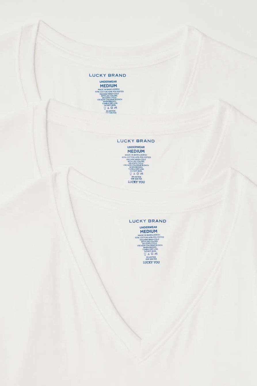 3 PACK V-NECK UNDERSHIRTS - Lucky Brand Outlet
