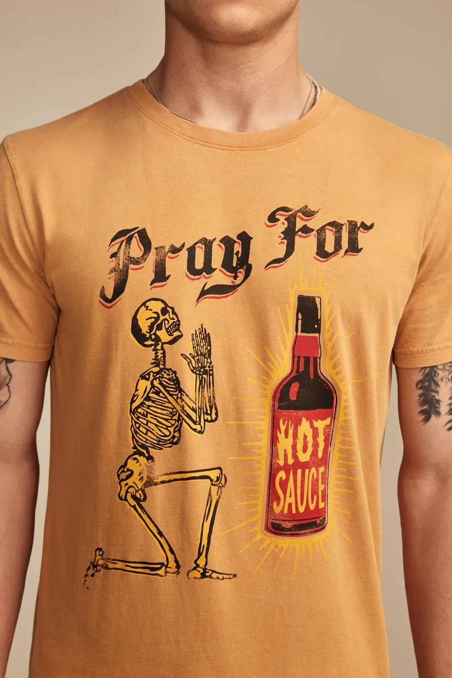 PRAY FOR HOT SAUCE TEE - Lucky Brand Outlet