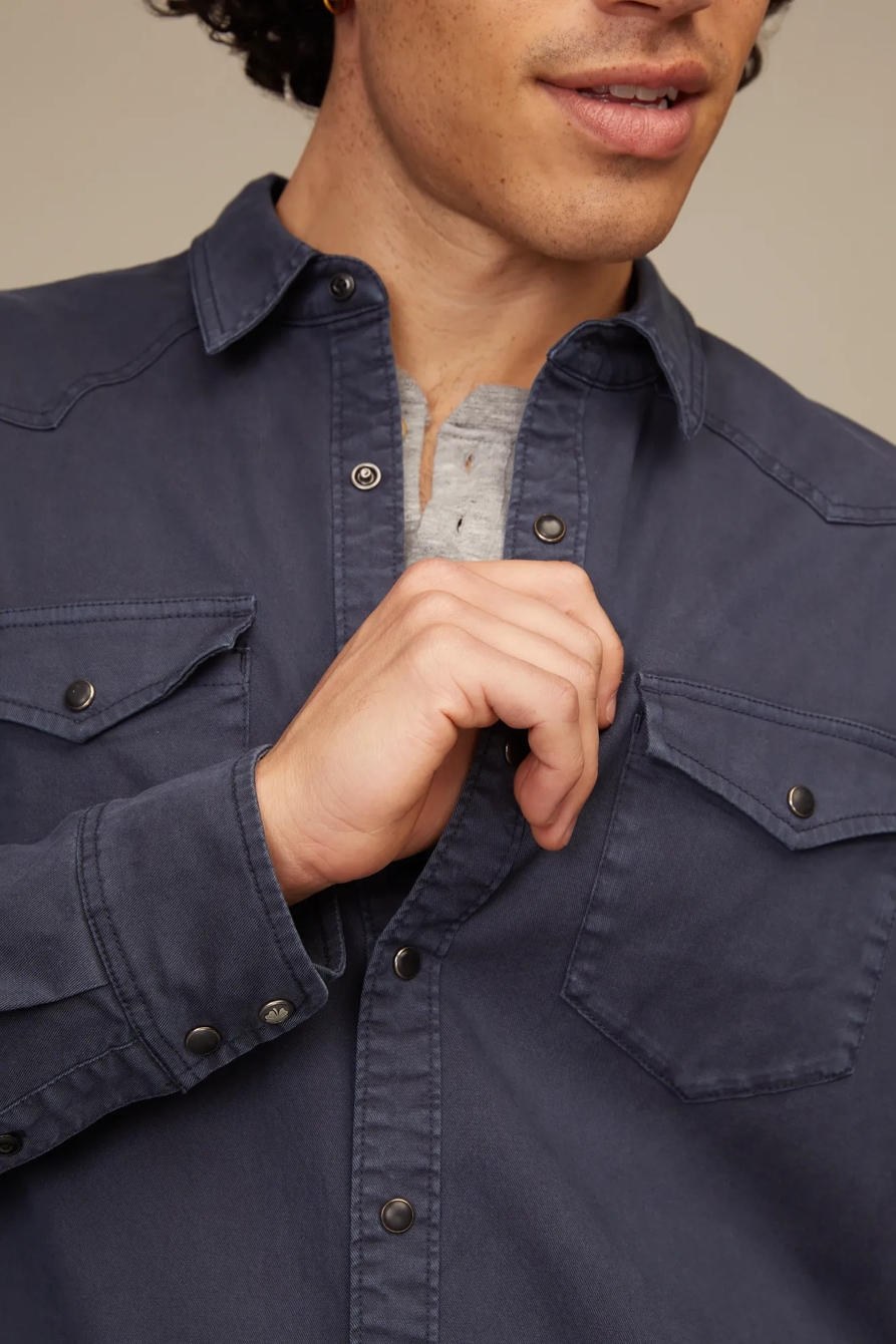 LONG SLEEVE TWILL MESA WESTERN SHIRT - Lucky Brand Outlet