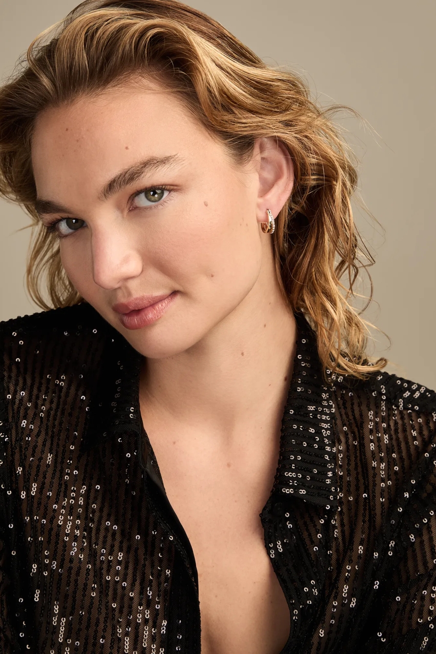 PAVE AND PLAIN HOOP SET - Lucky Brand Outlet