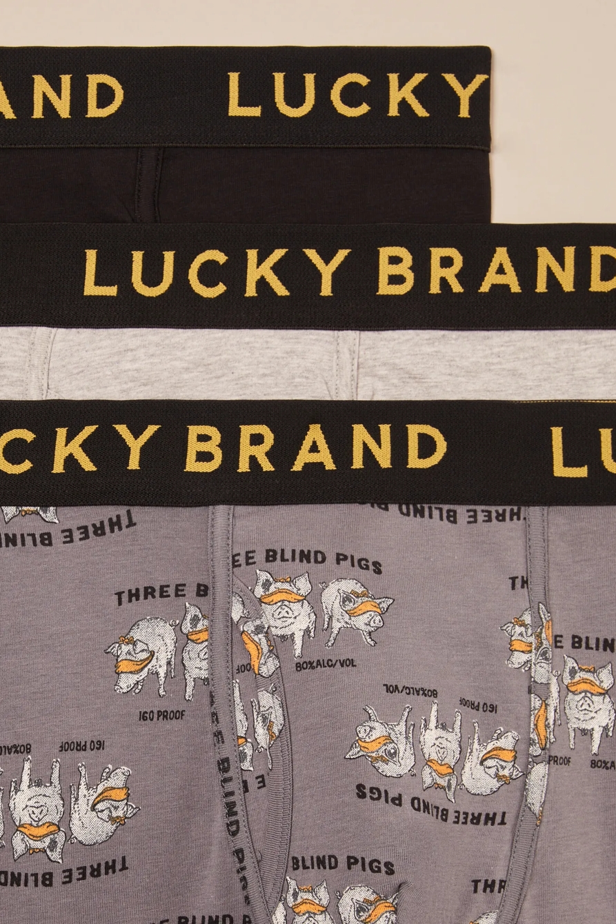 3 PACK STRETCH BOXER BRIEFS - Lucky Brand Outlet