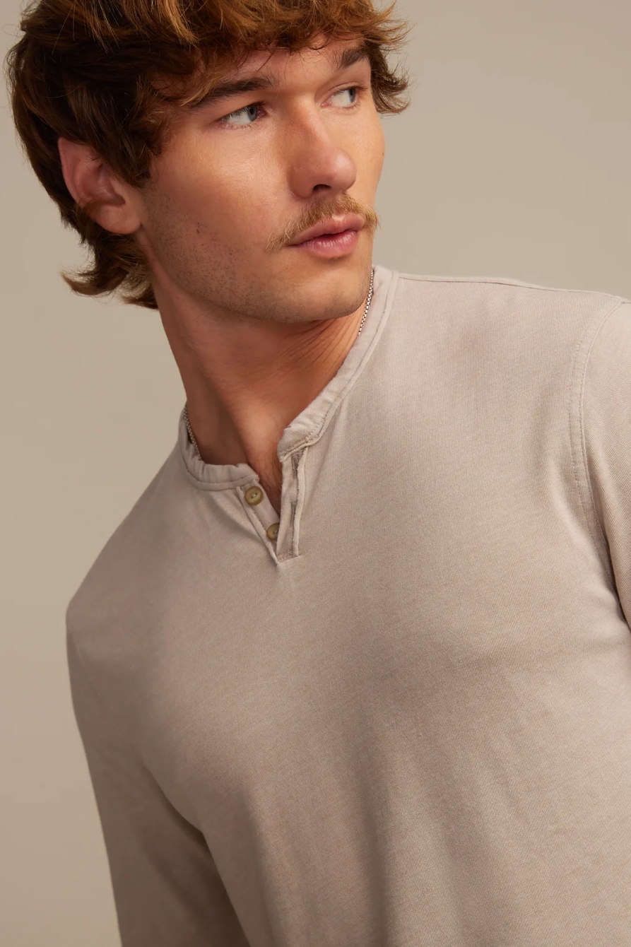 VENICE BURNOUT NOTCH NECK LONG SLEEVE - Lucky Brand Outlet