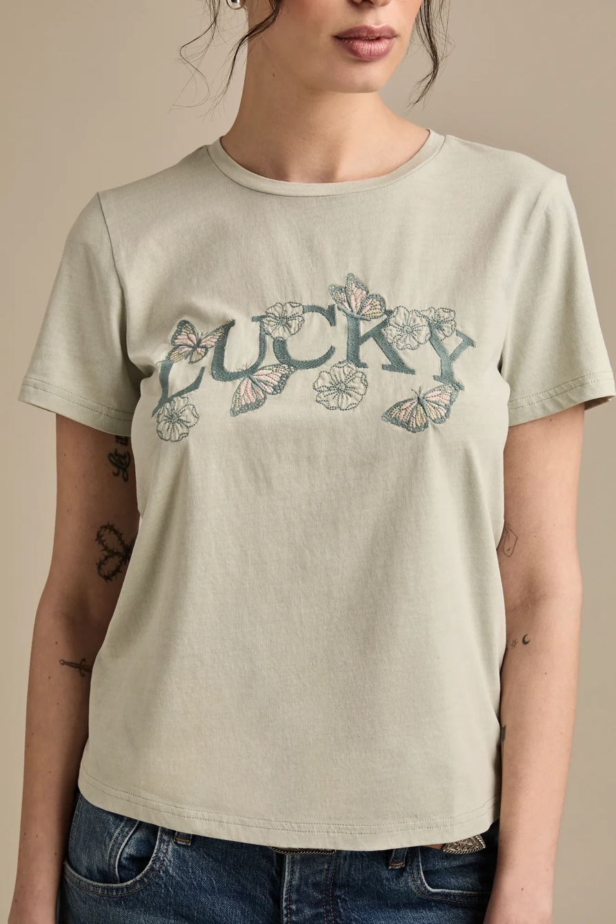 LUCKY BUTTERFLY CLASSIC CREW - Lucky Brand Outlet