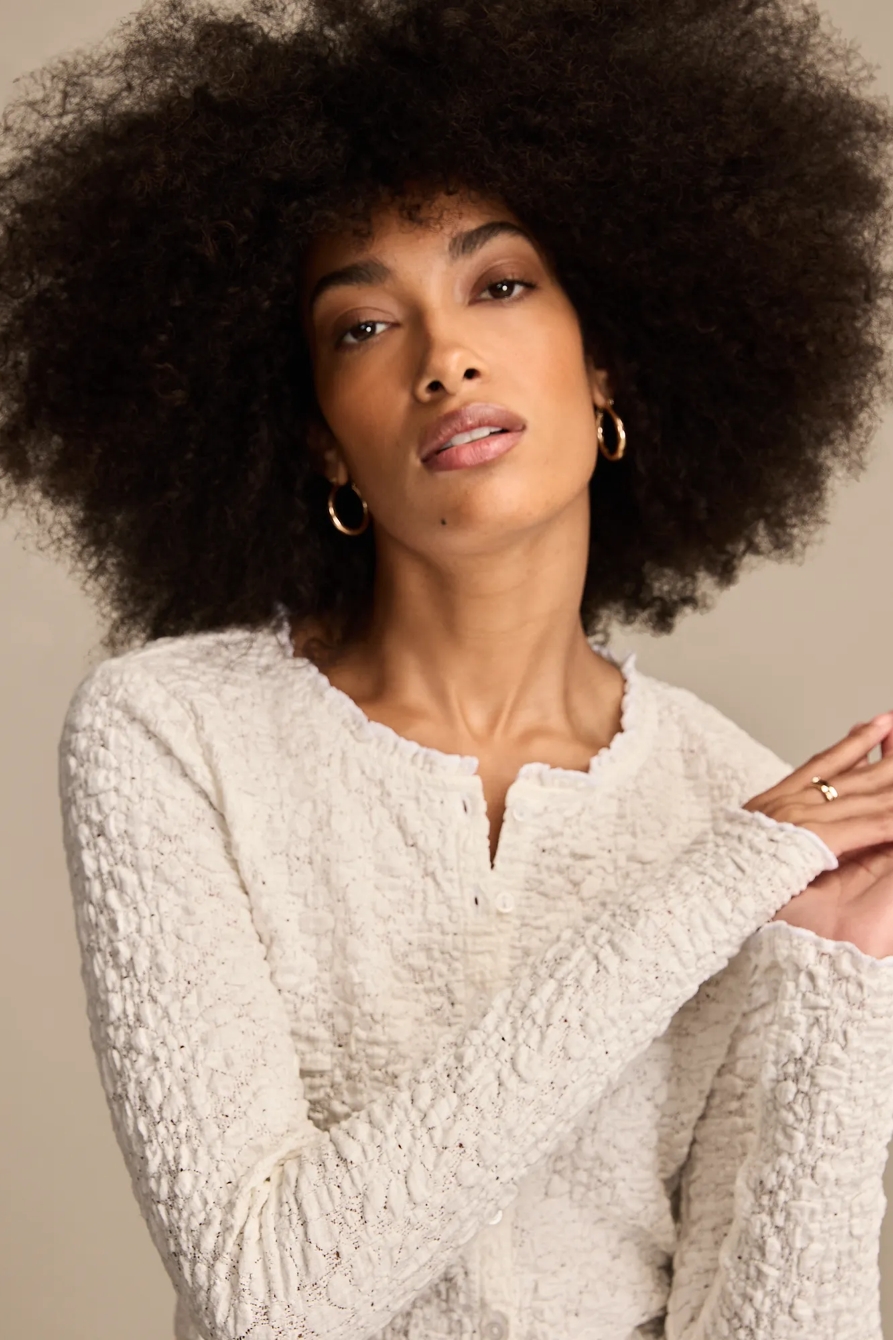 TEXTURED CARDI - Lucky Brand Outlet