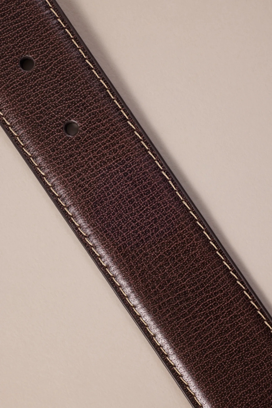 MILLED LEATHER WESTERN BELT - Lucky Brand Outlet