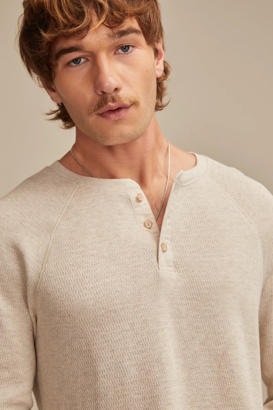 BIRDSEYE THERMAL HENLEY - Lucky Brand Outlet