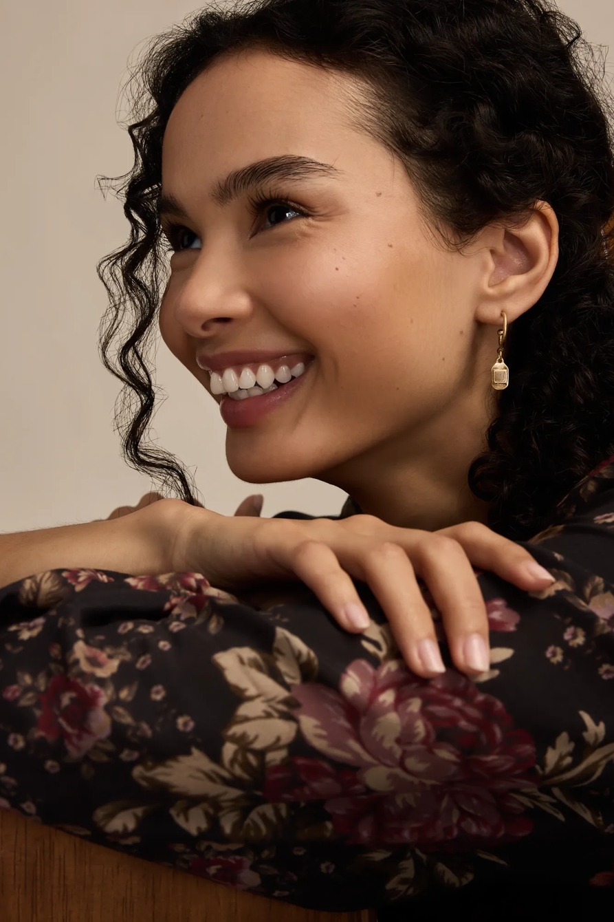 STONE CHARM HOOP AND STUD EARRING SET - Lucky Brand Outlet