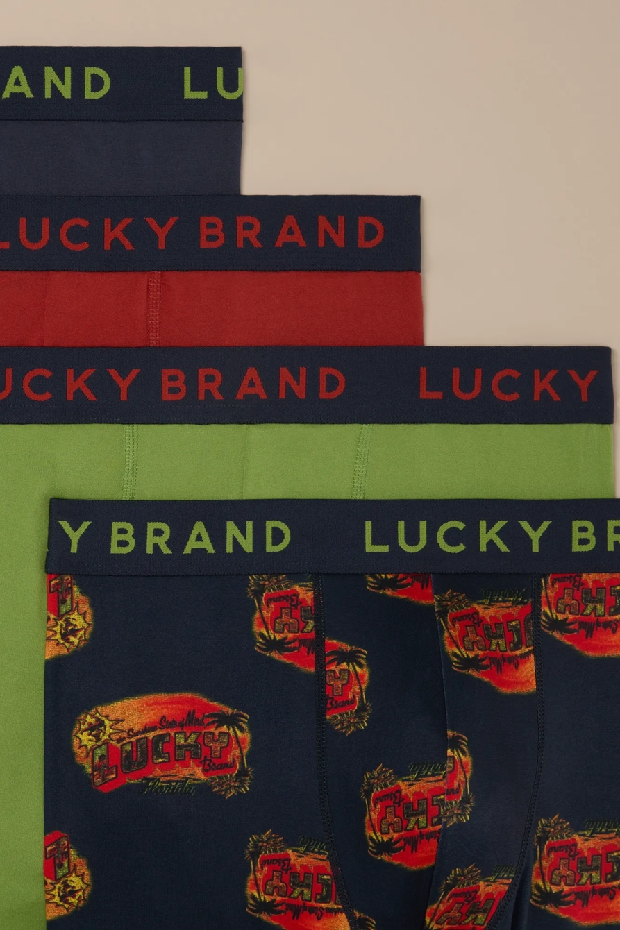 4 PACK SOFT BOXER BRIEFS - Lucky Brand Outlet