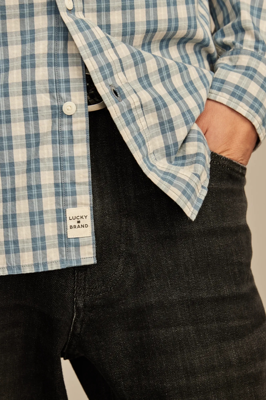 PLAID ONE POCKET POPLIN LONG SLEEVE SHIRT - Lucky Brand Outlet