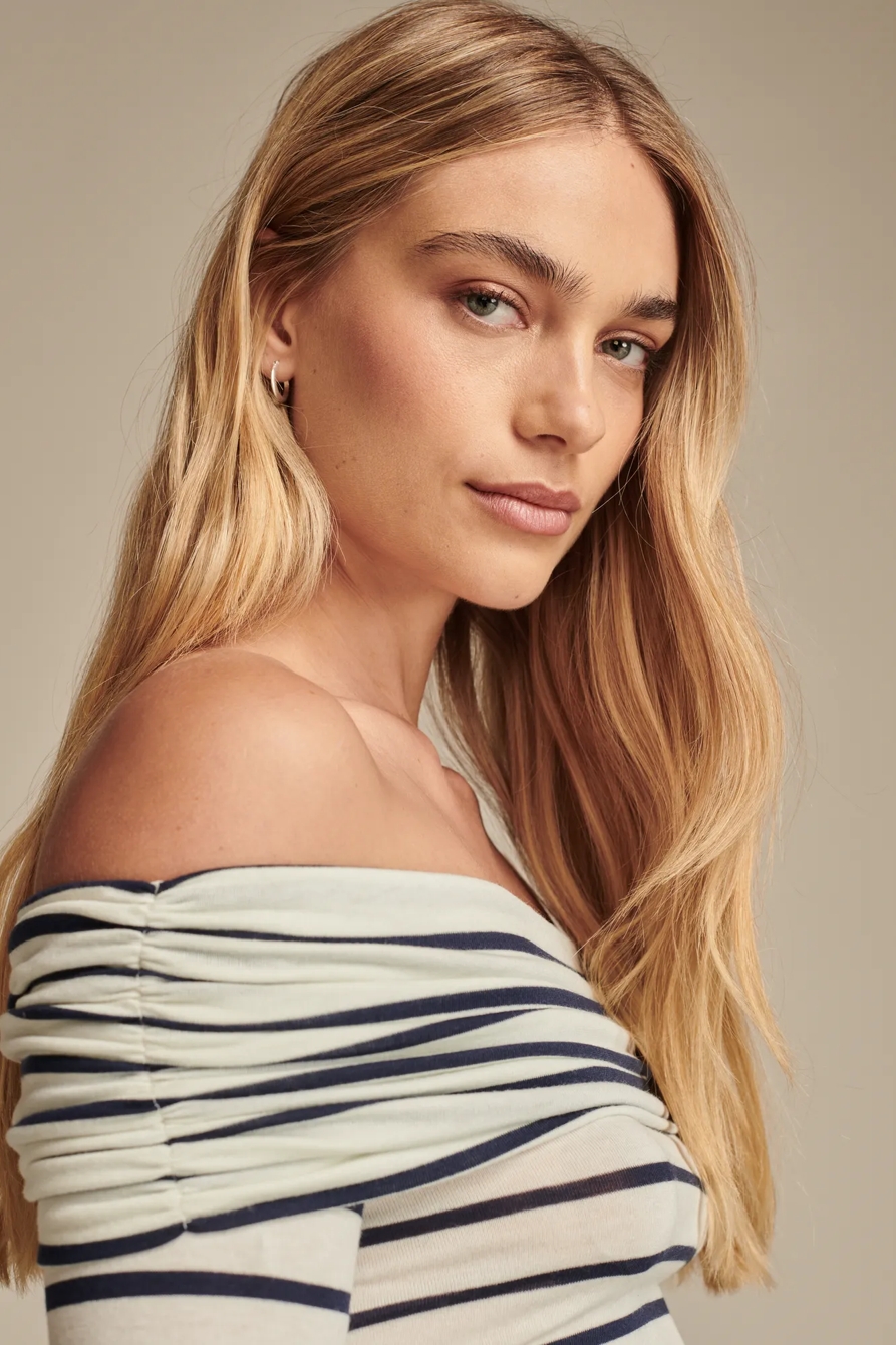 STRIPE OFF THE SHOULDER TOP - Lucky Brand Outlet