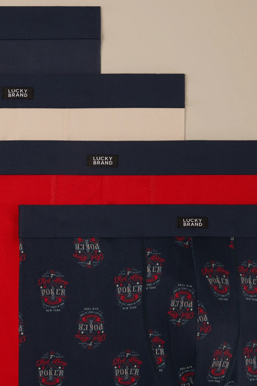 4 PACK SOFT BOXER BRIEFS - Lucky Brand Outlet