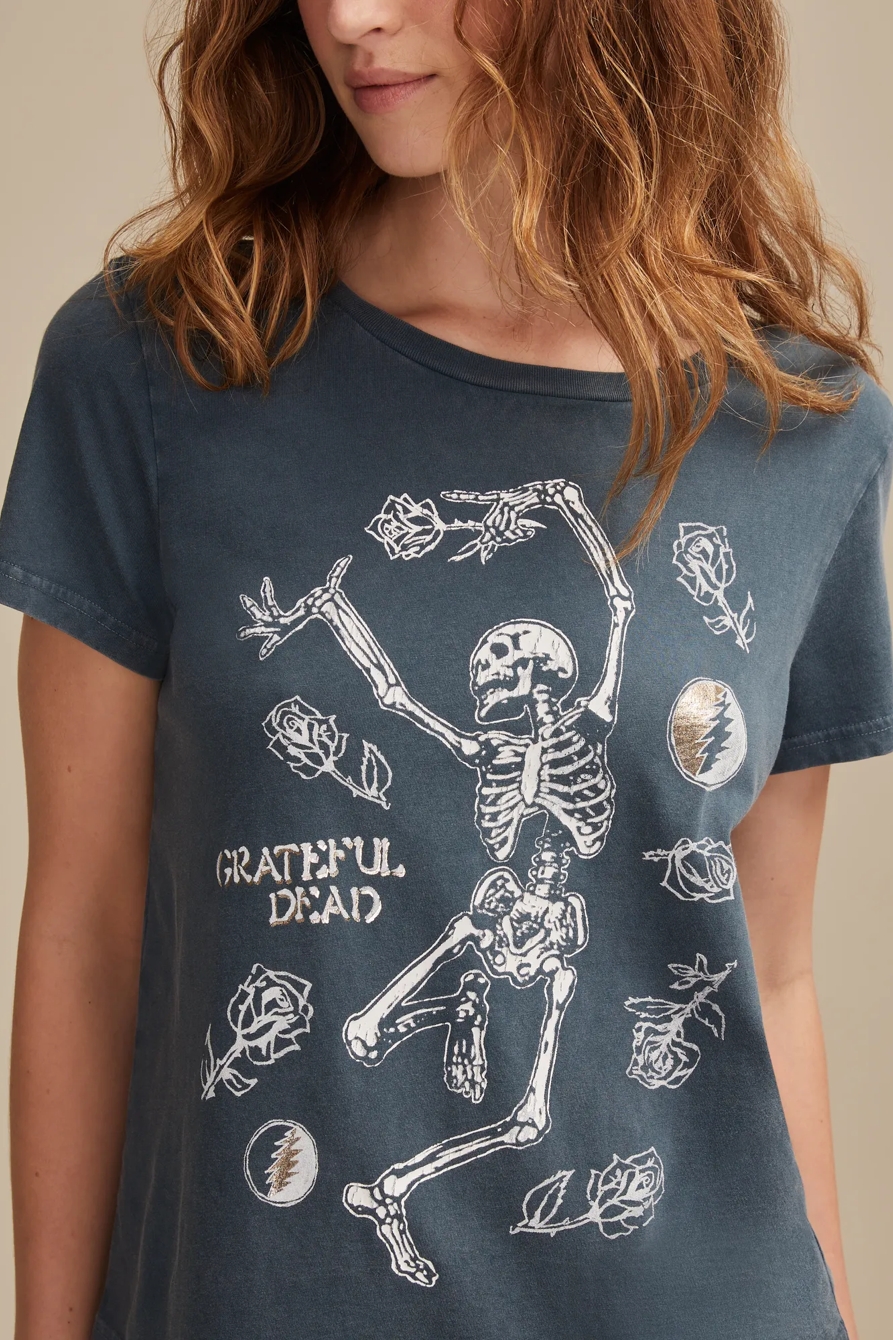 GRATEFUL DEAD DANCING SKULLS CLASSIC CREW - Lucky Brand Outlet