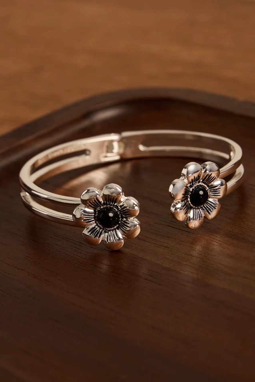 ONYX FLOWER CUFF BRACELET - Lucky Brand Outlet