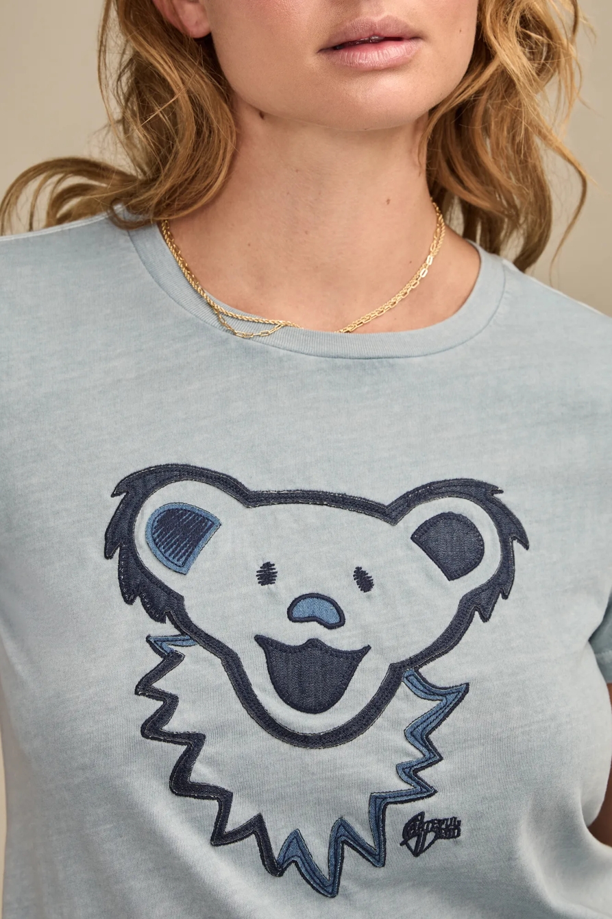 GRATEFUL DEAD DENIM BEAR HEAD CLASSIC CREW - Lucky Brand Outlet