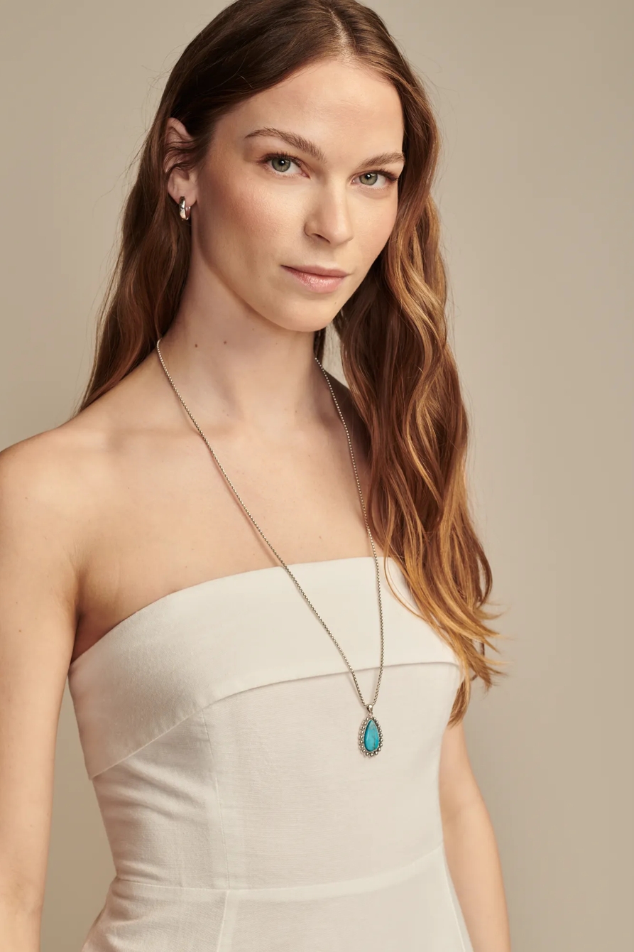 STRAPLESS LINEN OVERLAY MIDI DRESS - Lucky Brand Outlet