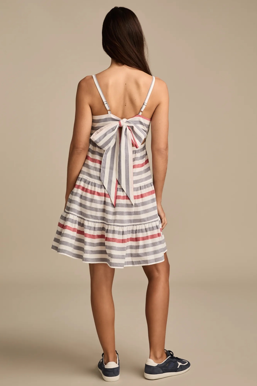 TIE BACK MINI DRESS - Lucky Brand Outlet