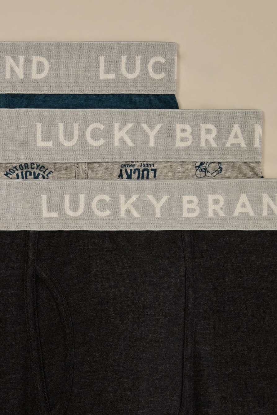 3 PACK STRETCH BOXER BRIEFS - Lucky Brand Outlet