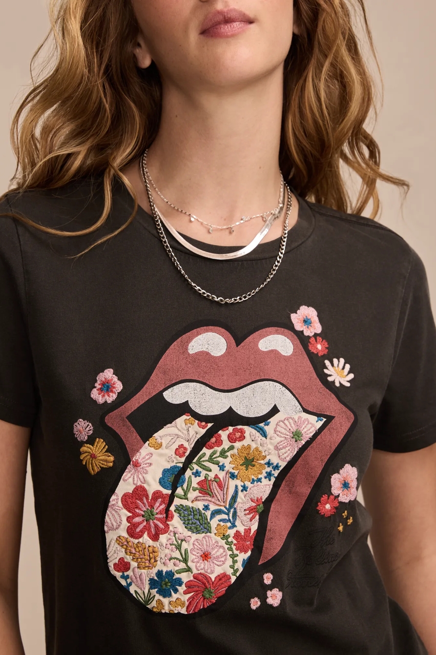 ROLLING STONES FLORAL TONGUE CLASSIC CREW - Lucky Brand Outlet