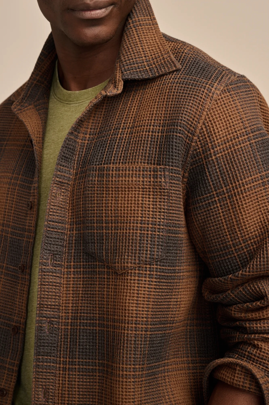 WAFFLE LONG SLEEVE UTILITY SHIRT - Lucky Brand Outlet