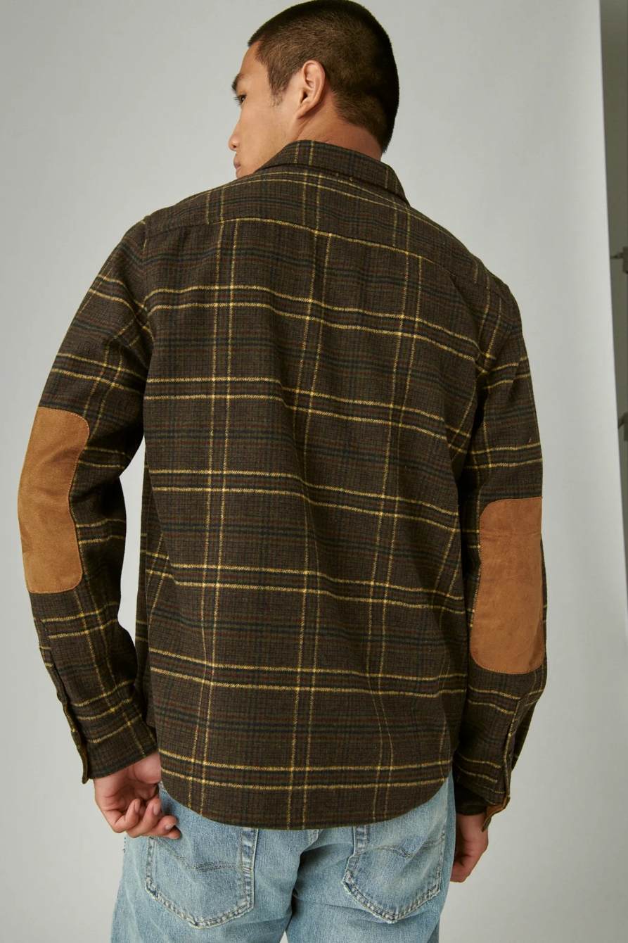 WOOL BLEND UTILITY LONG SLEEVE OVER-SHIRT - Lucky Brand Outlet
