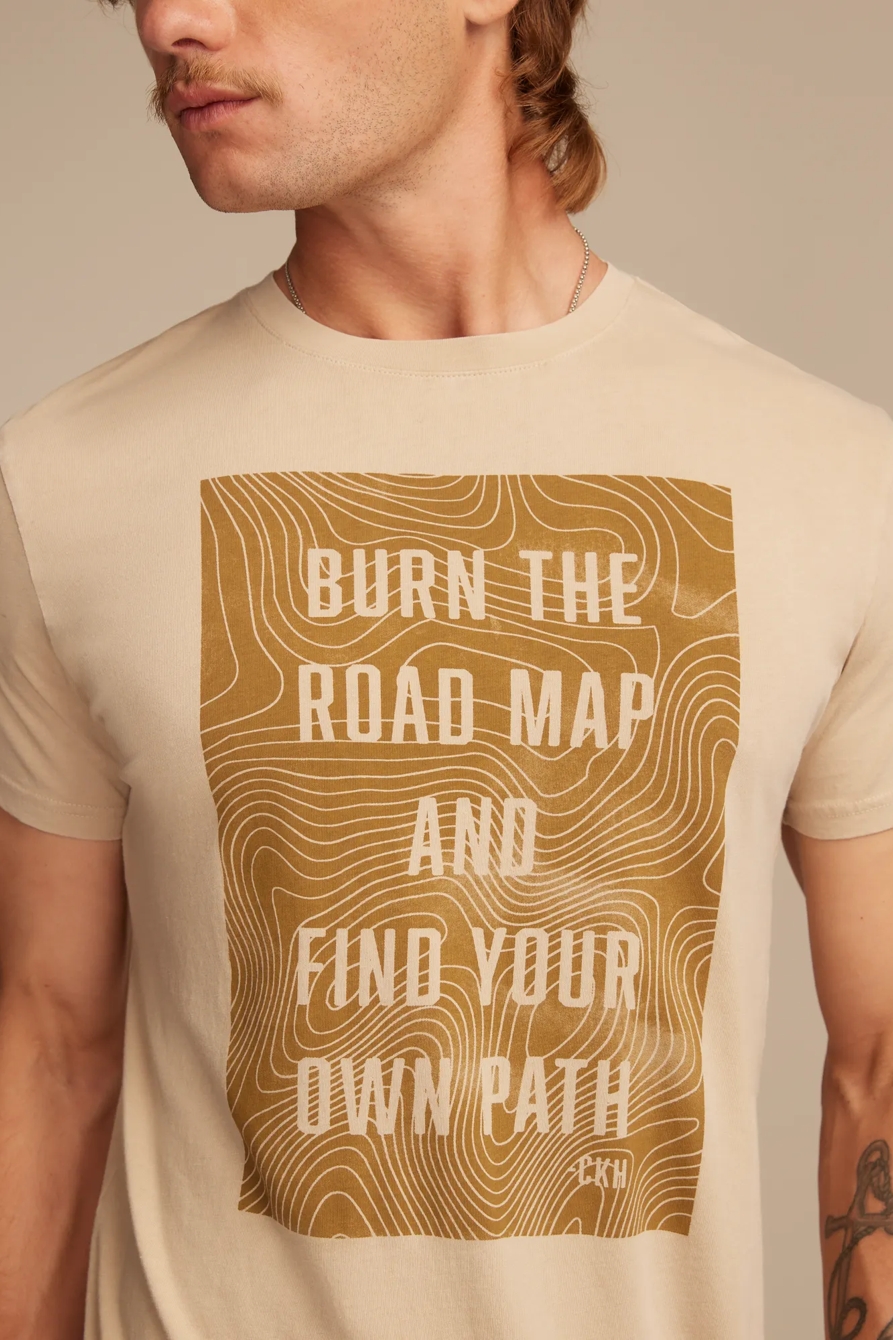 COLE HAUSER BURN THE ROAD MAP TEE - Lucky Brand Outlet