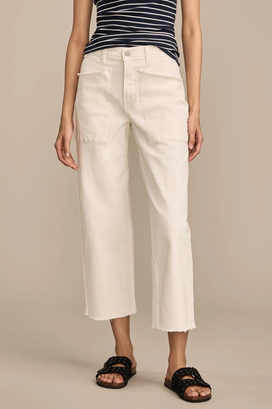 LUCKY LEGEND PATCH POCKET WIDE LEG CROP - Lucky Brand Outlet