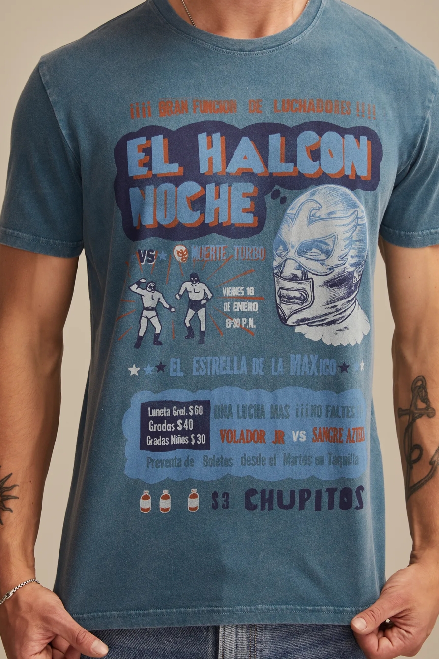 LUCHADOR POSTER TEE - Lucky Brand Outlet