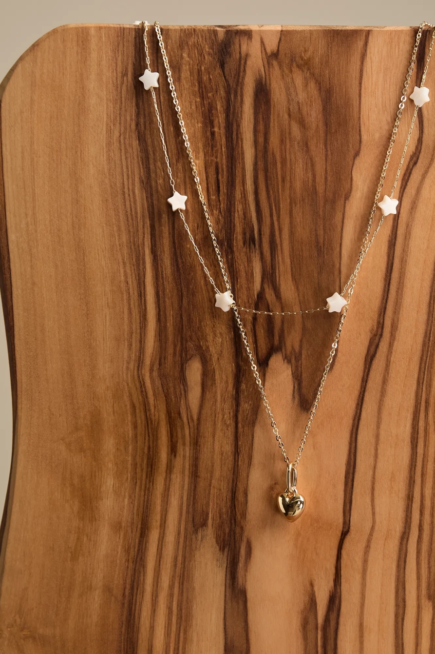 HEART AND STAR STONE NECKLACE SET - Lucky Brand Outlet