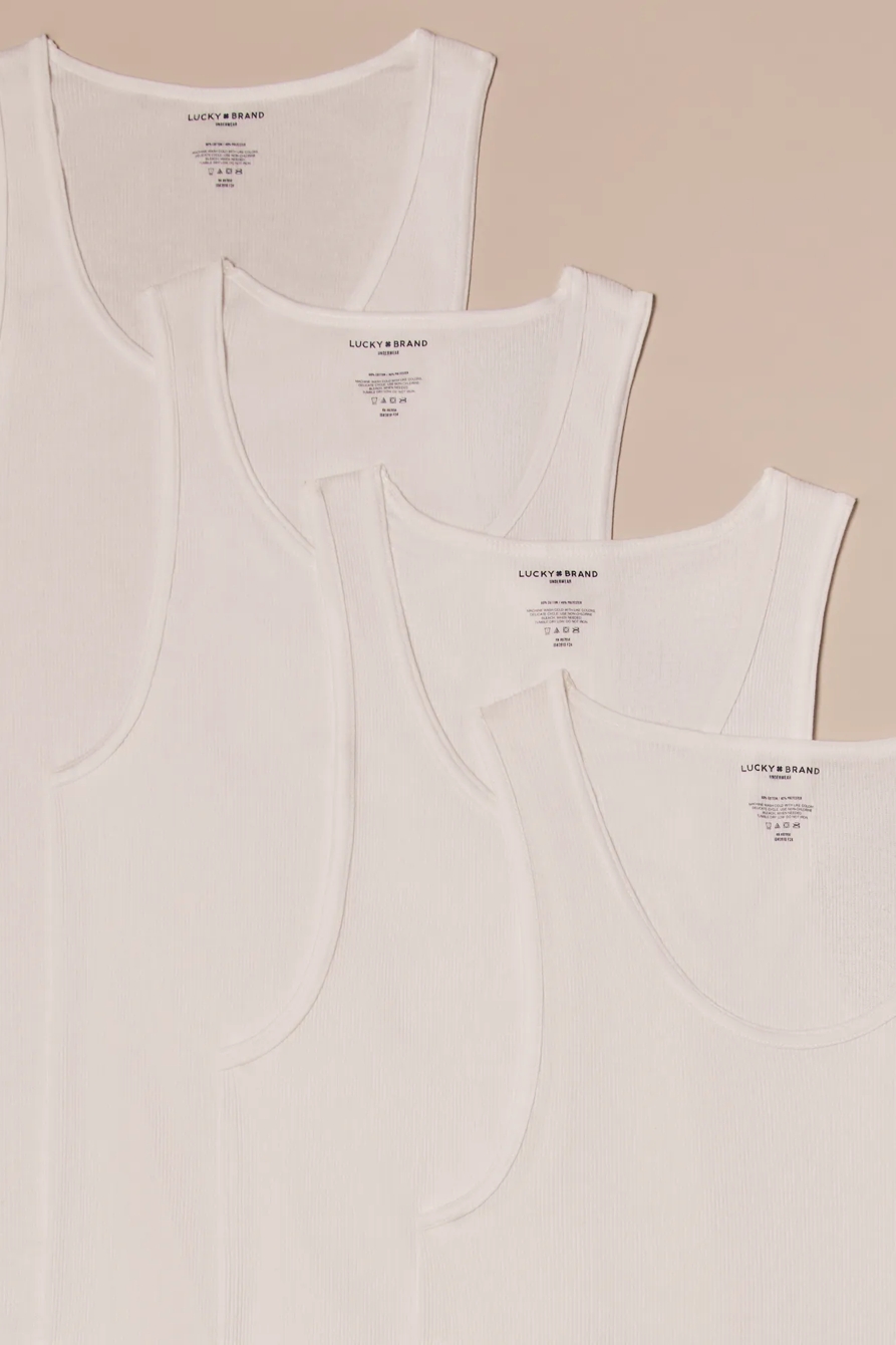 4 PACK A-SHIRT TANK TOPS - Lucky Brand Outlet