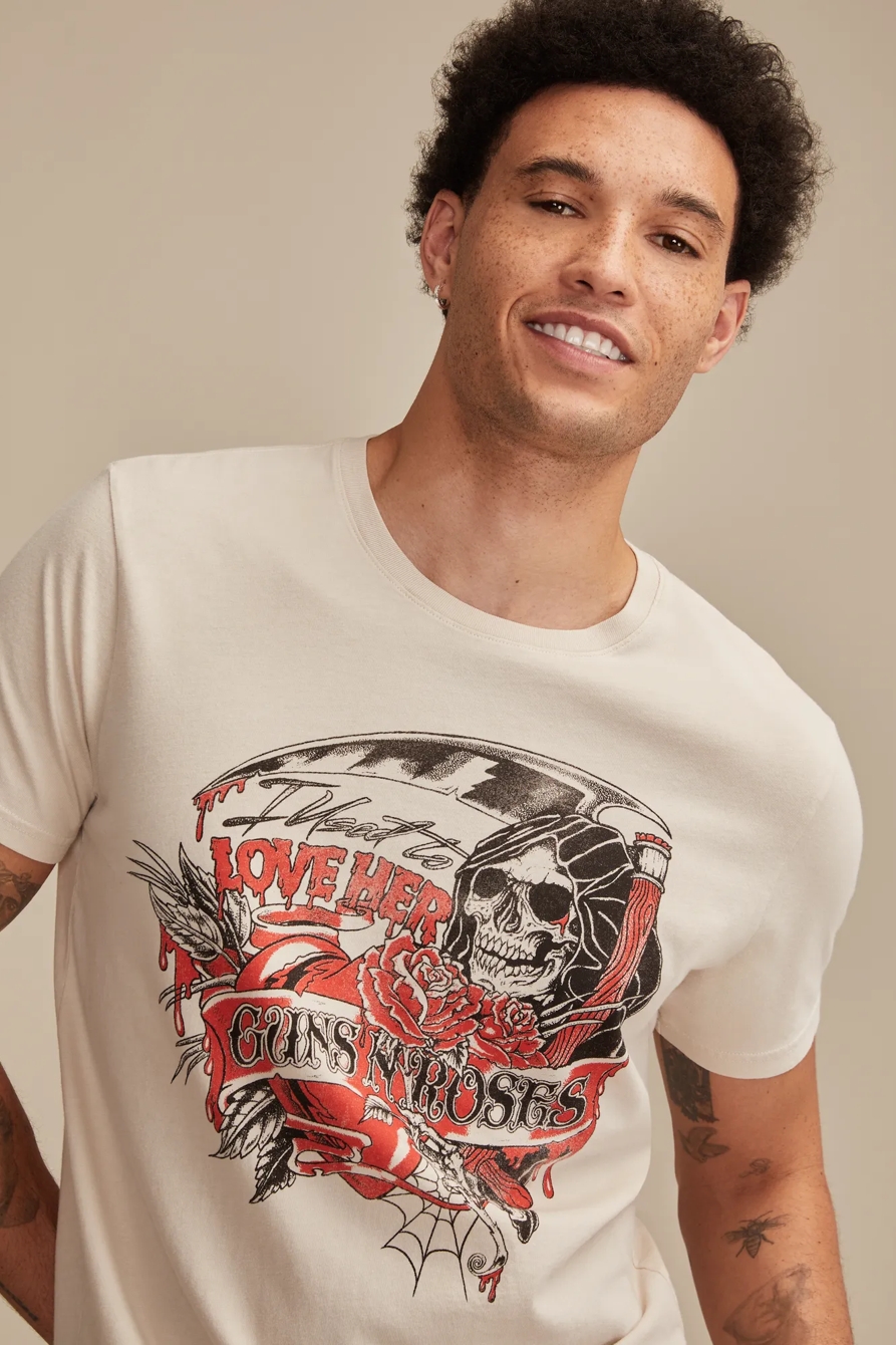 GUNS N ROSES REAPER TEE - Lucky Brand Outlet