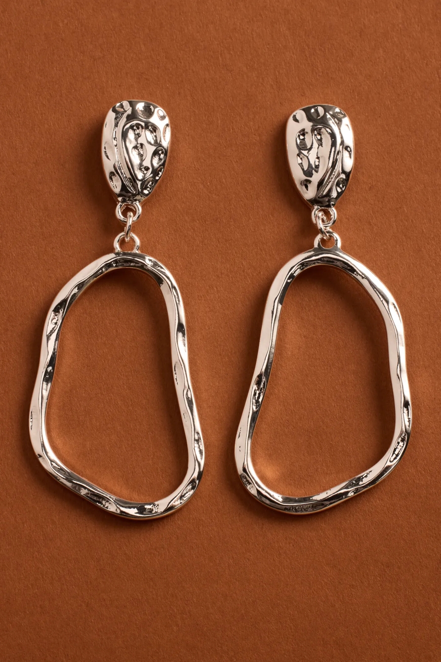 ORGANIC OVAL DROP EARRINGS - Lucky Brand Outlet