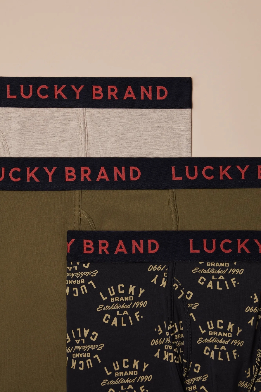 3 PACK STRETCH BOXER BRIEFS - Lucky Brand Outlet
