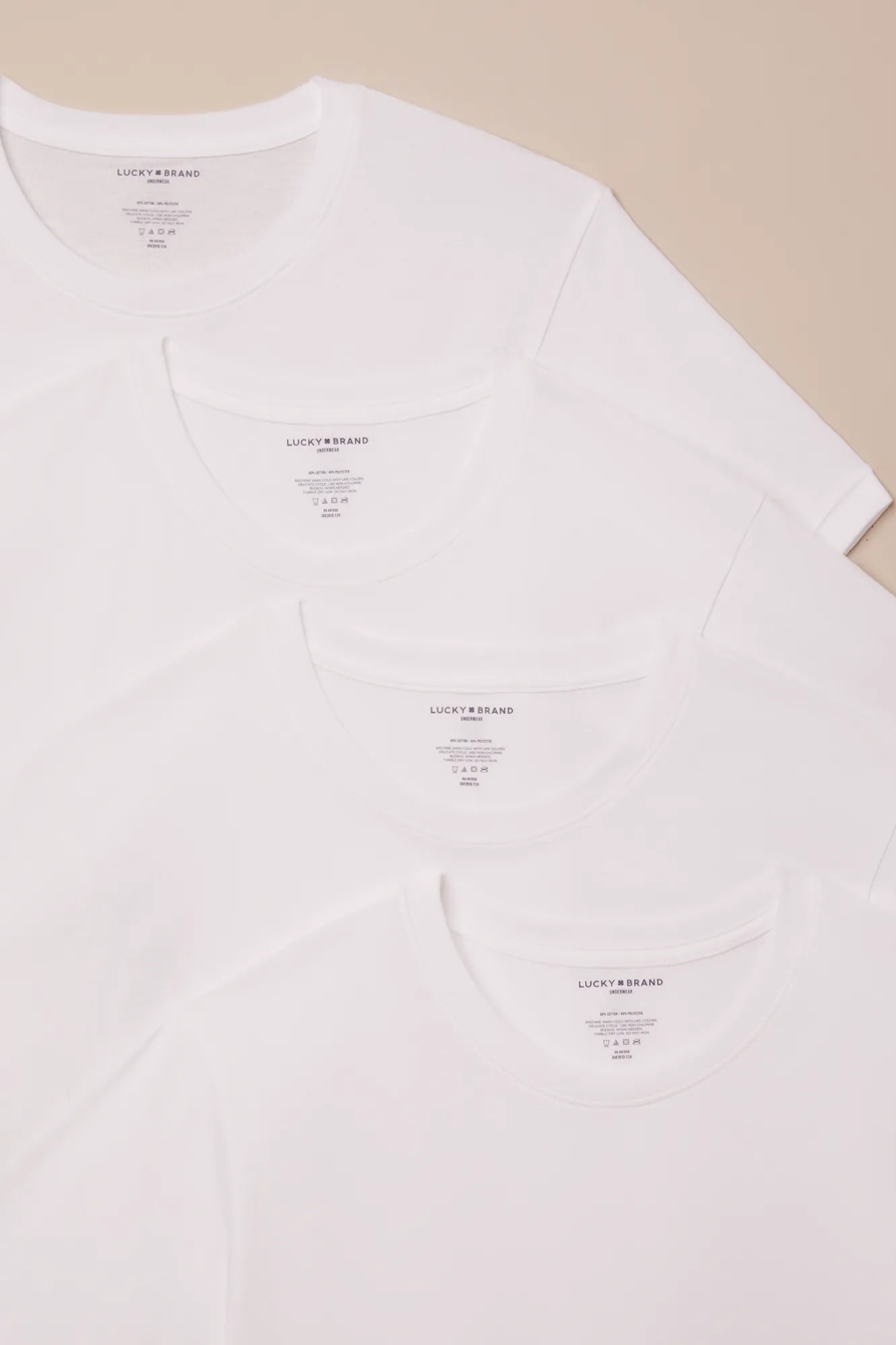 4 PACK CREWNECK TEES - Lucky Brand Outlet