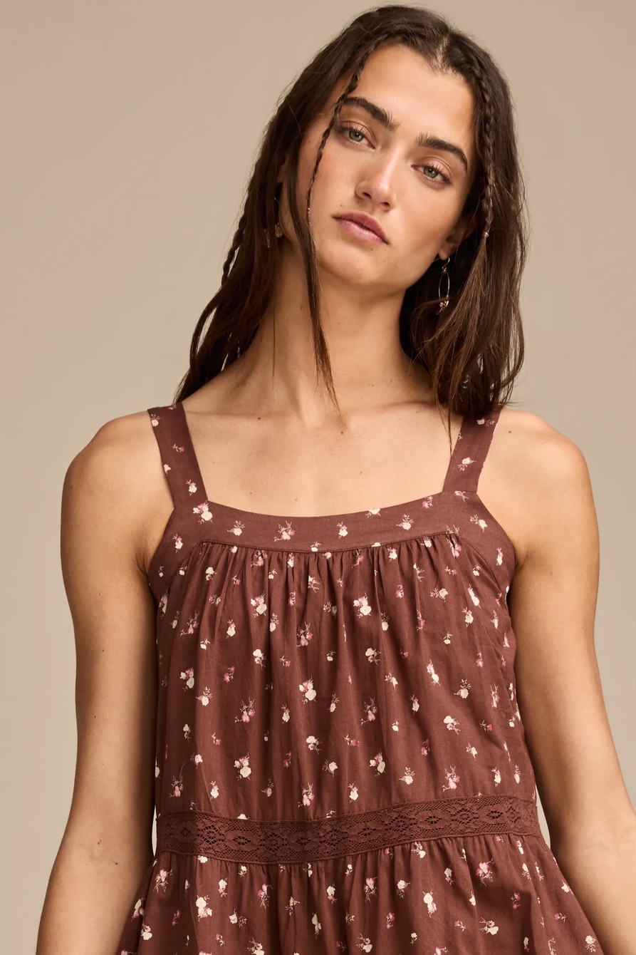 TIERED MARKET DAY MAXI DRESS - Lucky Brand Outlet
