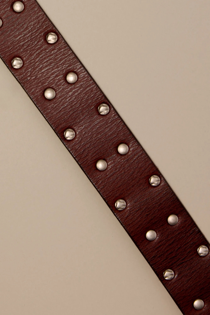 LEATHER STUDD BELT - Lucky Brand Outlet