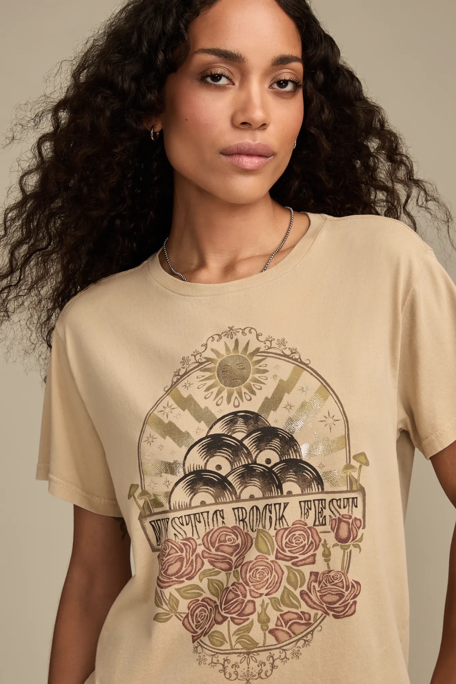 MYSTIC ROCK FEST BOYFRIEND TEE - Lucky Brand Outlet
