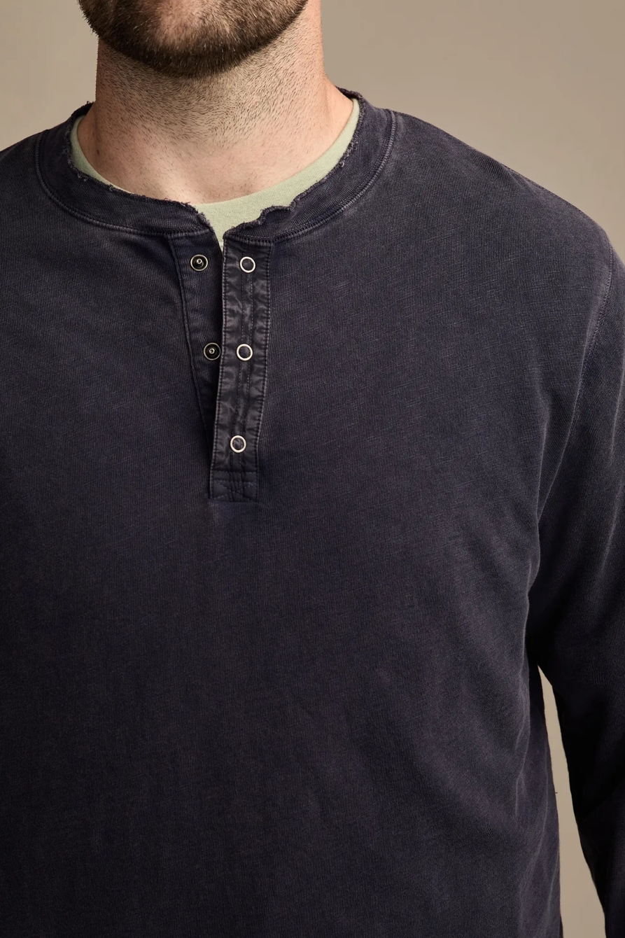 BIG & TALL LONG SLEEVE WEEKEND SLUB HENLEY - Lucky Brand Outlet