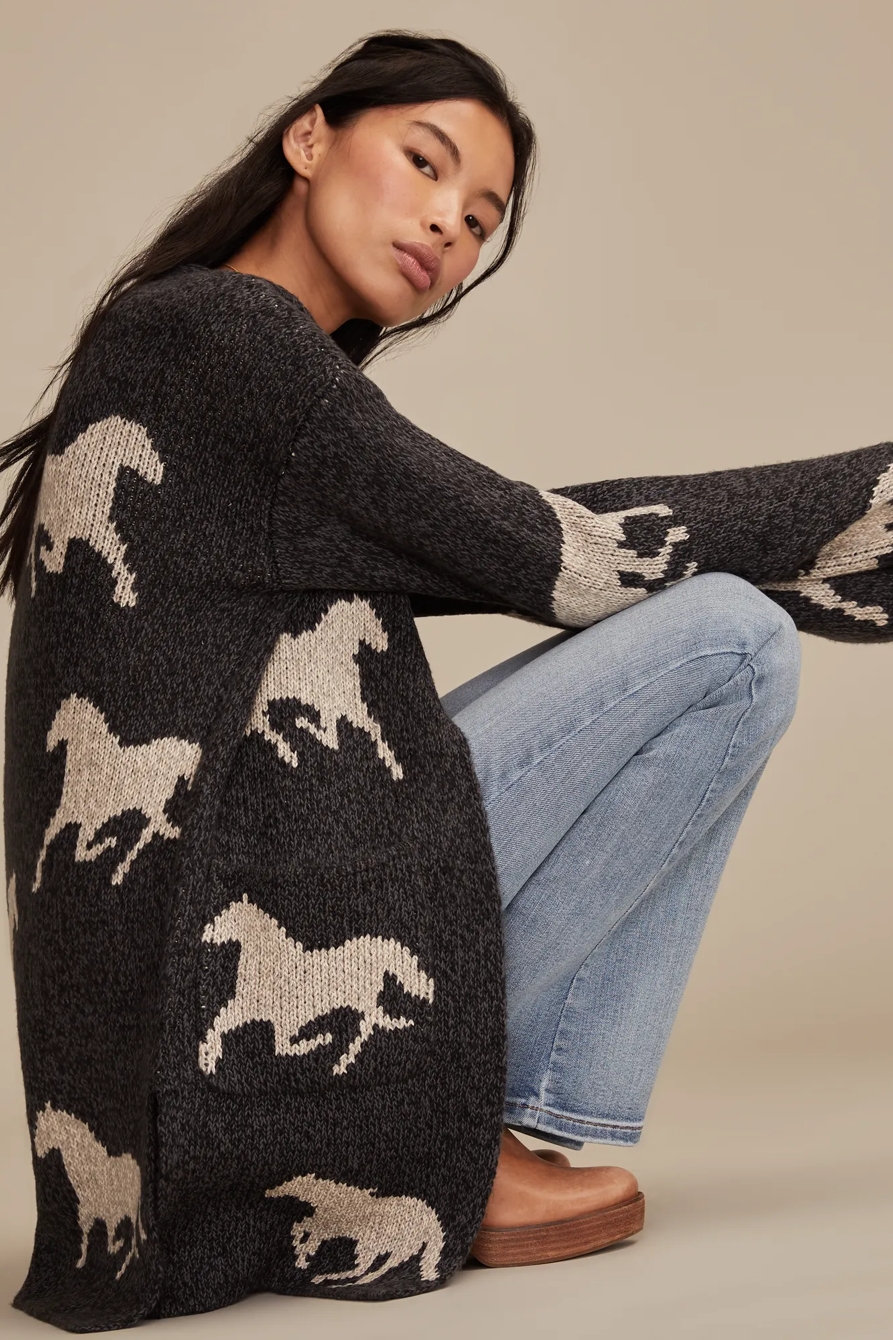 HORSE CARDIGAN - Lucky Brand Outlet