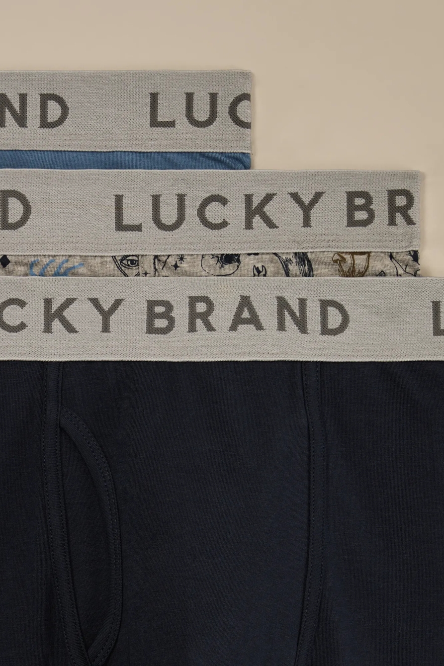 3 PACK STRETCH BOXER BRIEFS - Lucky Brand Outlet