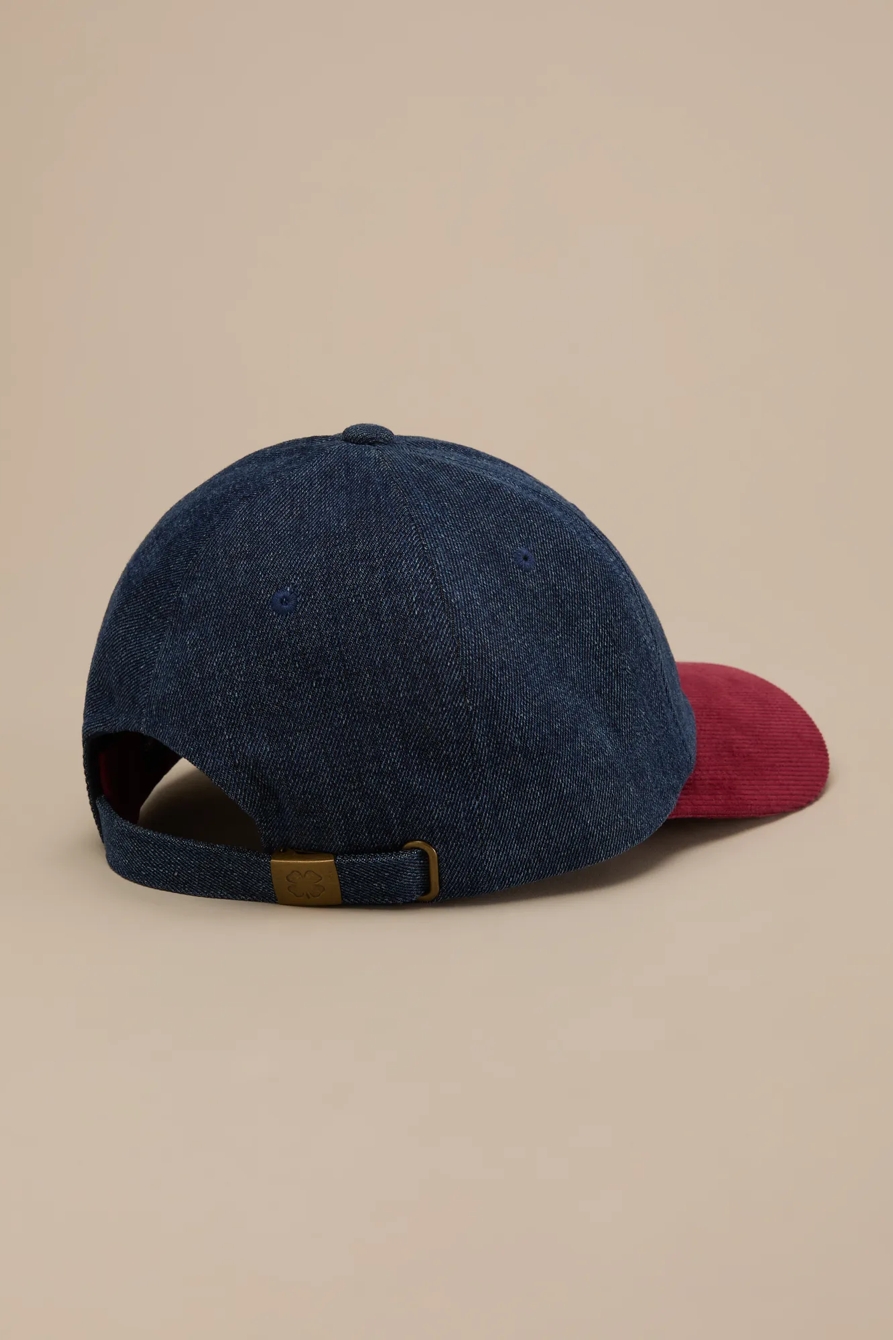 VINTAGE PATCH DENIM AND CORDUROY CAP - Lucky Brand Outlet