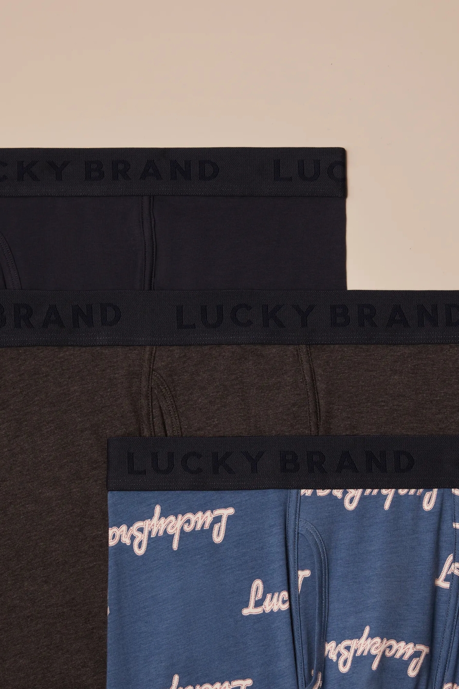 3 PACK STRETCH BOXER BRIEFS - Lucky Brand Outlet