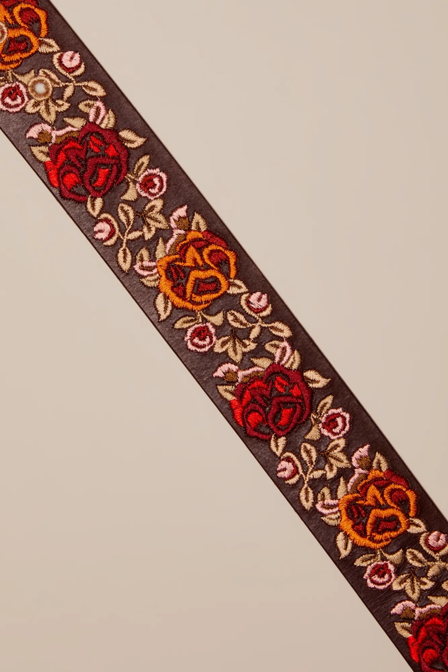 FLORAL EMBROIDERED BELT - Lucky Brand Outlet