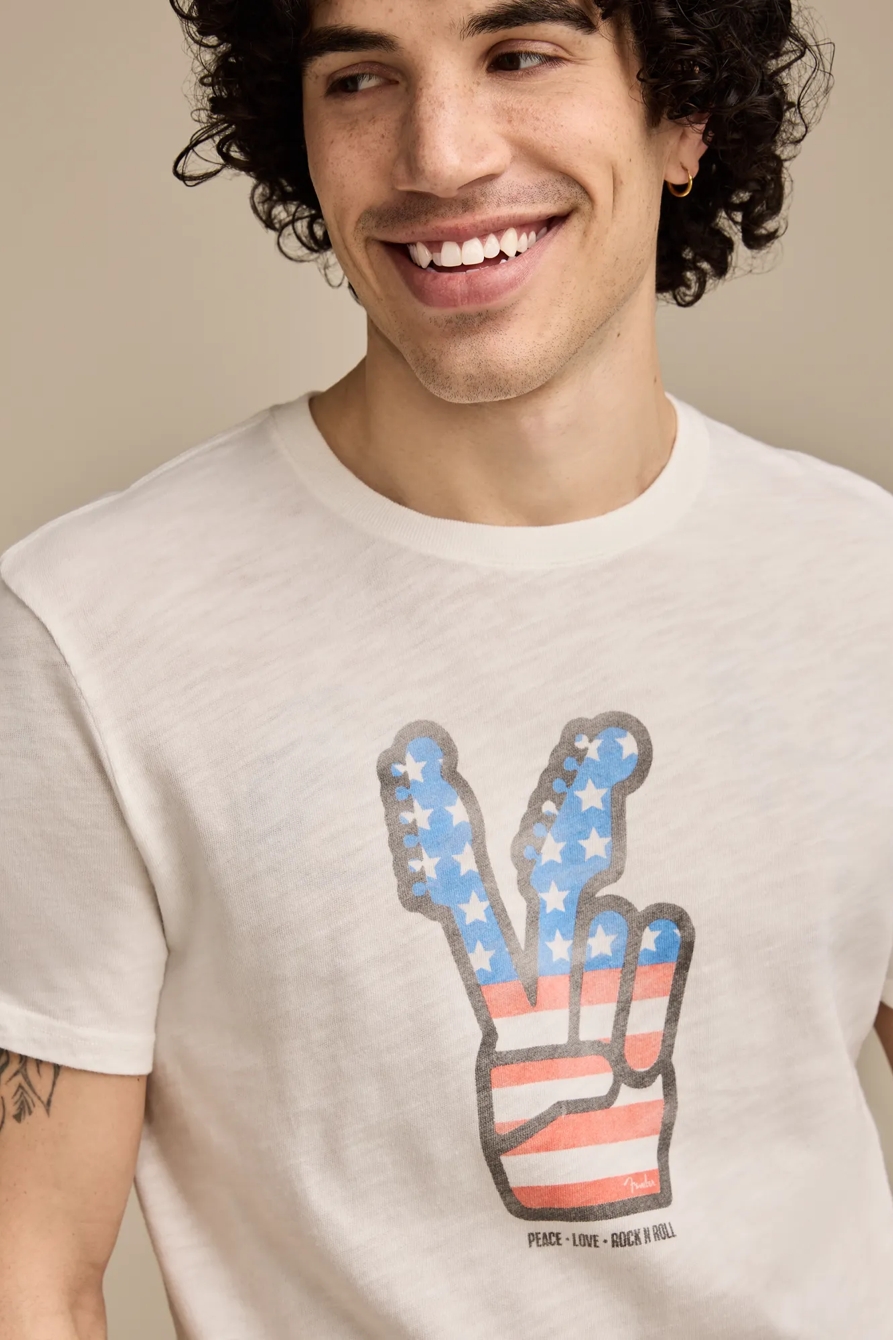 FENDER PEACE HAND TEE - Lucky Brand Outlet