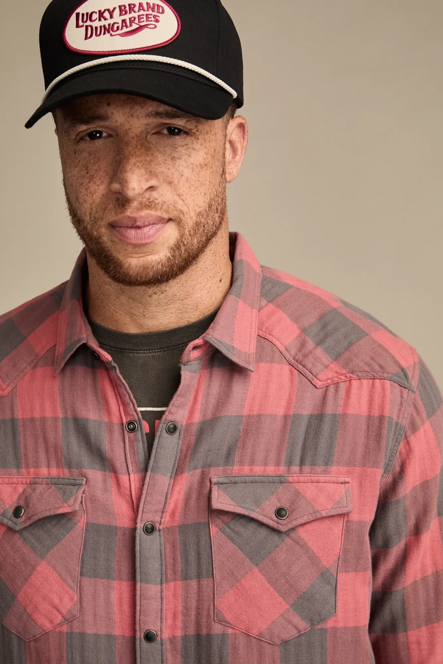 COLE HAUSER DOUBLE WEAVE WESTERN SHIRT - Lucky Brand Outlet