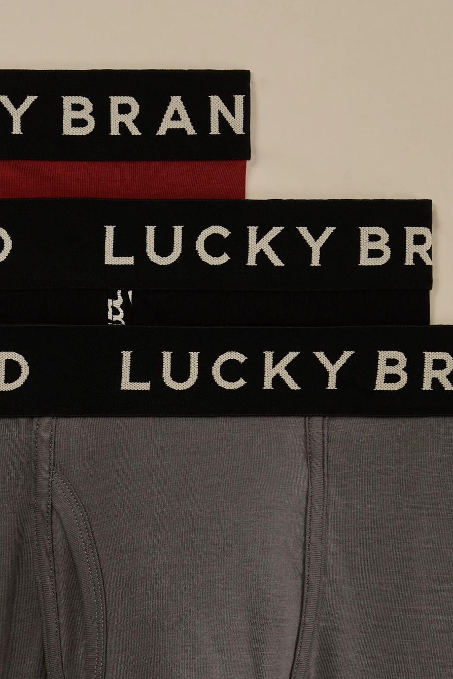 3 PACK STRETCH BOXER BRIEFS - Lucky Brand Outlet