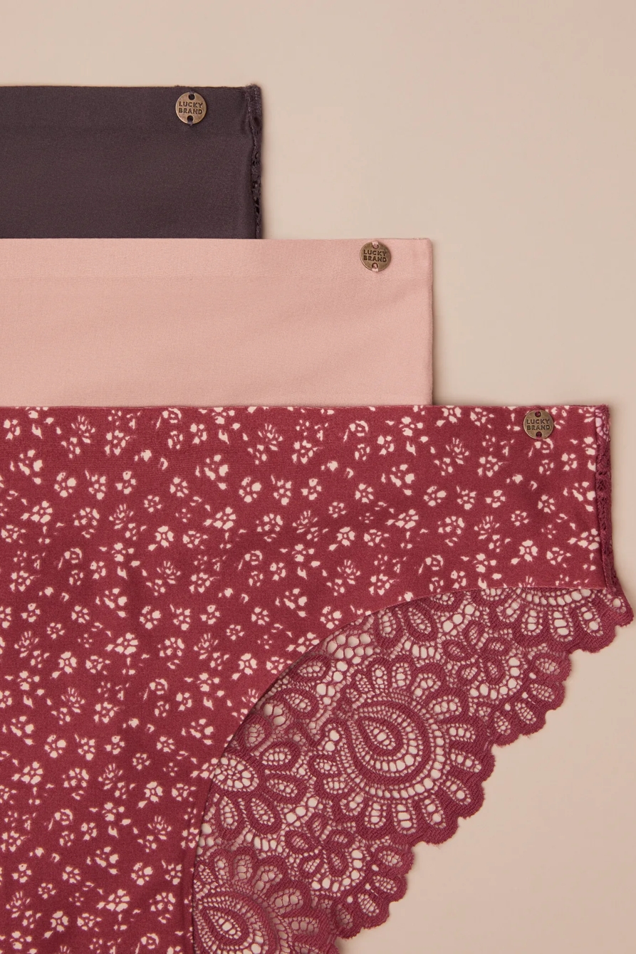 3 PACK LACE BIKINI - Lucky Brand Outlet